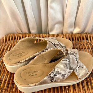 Clarks Women's Snakeskin Sandals